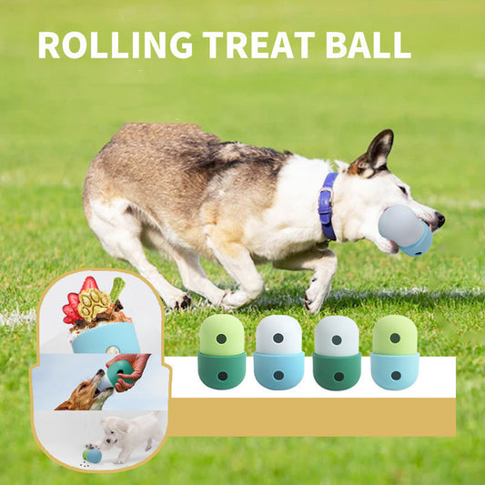 Moistless Stuff New 2 In 1 Pet Toys Products Dog Leakage Toy Ball Silicone Pet Supplies