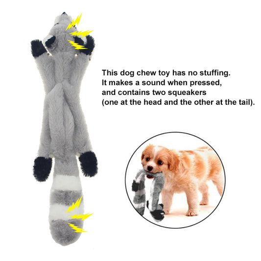 5 Pack Dog Squeaky Toys Pet Crinkle Toy No Stuffing Animals Soft Plush Dog Chew Toys For Medium And Large Dogs
