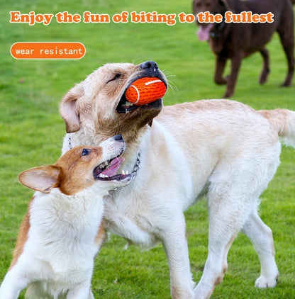 Squeaky Balls For Dogs, Rubber Football For Aggressive Chewers, Fetch Toys, Durable And Interactive Ball, Funny Squeaky Ball Heavy Duty